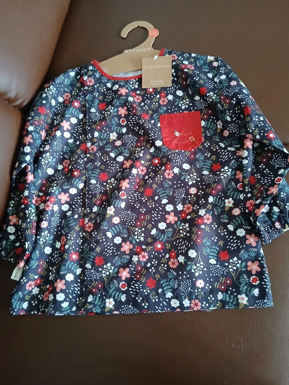 blouse tablier peinture fille petit beguin 104/110 cm 4/5 ans
